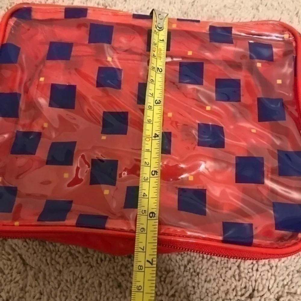 Liz Claiborne red cosmetic bag